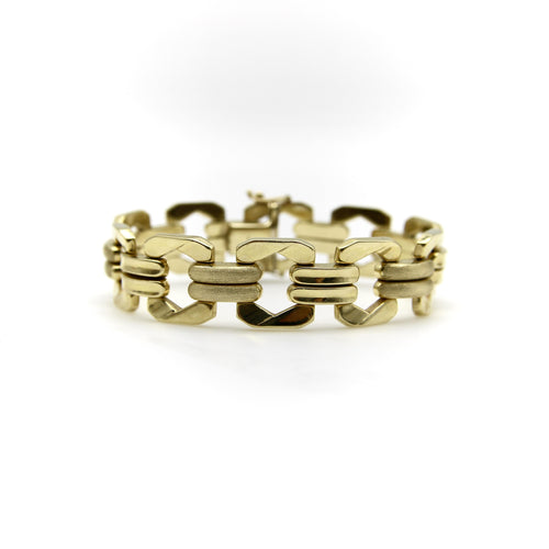 Bracelet Bracelet vintage à maillons alternés en or 14k 58 Facettes A1002X
