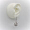 Boucles d'oreilles Boucles d’oreilles pendantes Art déco en or blanc 18k, cristal de roche et diamants 58 Facettes
