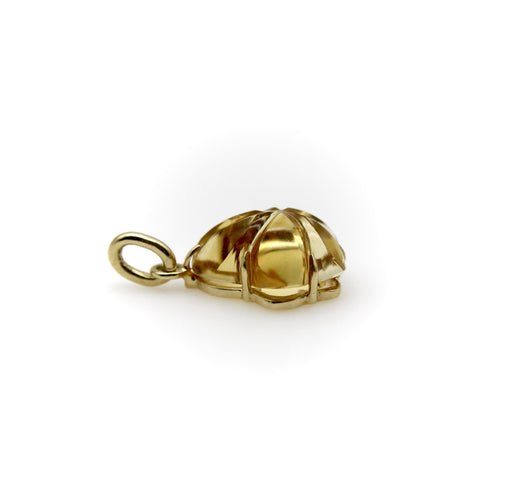 Pendentif Pendentif charm fleur en or jaune 14k et citrine sculptée 58 Facettes A2006W