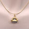 Pendentif Fob vintage - Pendentif en or jaune 14k avec pâte de verre bleue 58 Facettes A10033