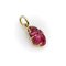 Pendentif Pendentif charm fleur en or jaune 14 carats et tourmaline rose 58 Facettes A2006X