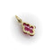 Pendentif Pendentif charm fleur en or jaune 14 carats et tourmaline rose 58 Facettes A2006X