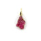 Pendentif Pendentif charm fleur en or jaune 14 carats et tourmaline rose 58 Facettes A2006X