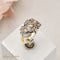 Bague 52.5 Art déco - Bague rétro en or blanc 14 carats et diamants 58 Facettes 2601