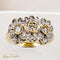 Bague 52.5 Bague Art déco rétro années 1940 en or blanc 14 carats et diamants 58 Facettes 2601