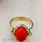 Bague 59 Bague en or 585 avec corail et diamants taille brillant 0,20 ct 58 Facettes 2659