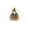 Pendentif Fob vintage - Pendentif en or jaune 14k avec pâte de verre bleue 58 Facettes A10033