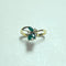 Bague 44.5 Bague motif floral en or jaune 18K, pierres vertes 58 Facettes 250341