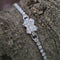 Bracelet Art déco - Bracelet ligne fleur en platine et diamants 58 Facettes A20072