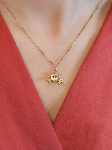 Pendentif Pendentif carrosse vintage en or jaune 18 carats 58 Facettes 1087.10