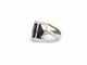 Bague 54 Bague cocktail en or blanc 18k, topaze London blue et diamants 0,25 ct (T54) 58 Facettes 270140