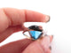 Bague 54 Bague cocktail en or blanc 18k, topaze London blue et diamants 0,25 ct (T54) 58 Facettes 270140