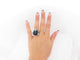 Bague 54 Bague cocktail en or blanc 18k, topaze London blue et diamants 0,25 ct (T54) 58 Facettes 270140