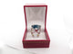 Bague 54 Bague cocktail en or blanc 18k, topaze London blue et diamants 0,25 ct (T54) 58 Facettes 270140