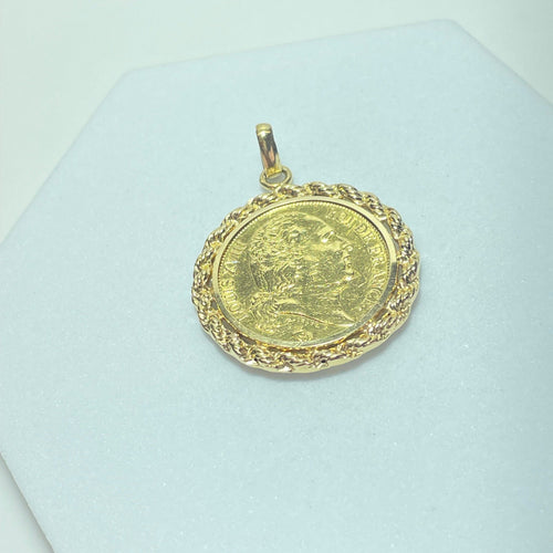 Pendentif Pendentif pièce 20 francs Louis XVIII en or 18 carats 58 Facettes 250362