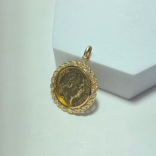 Pendentif Pendentif pièce 20 francs Louis XVIII en or 18 carats 58 Facettes 250362
