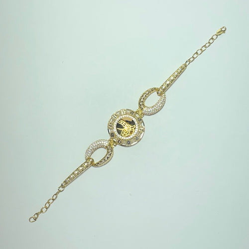 Bracelet Bracelet à calligraphie arabe en or jaune 14 carats (16,79 g) 58 Facettes 250364