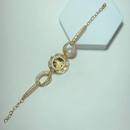 Bracelet Bracelet à calligraphie arabe en or jaune 14 carats (16,79 g) 58 Facettes 250364