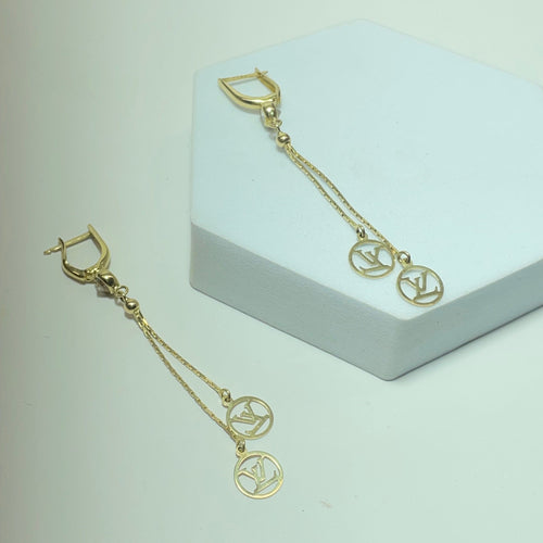 Boucles d'oreilles Boucles d’oreilles pendantes en or jaune 14 carats 58 Facettes 250389