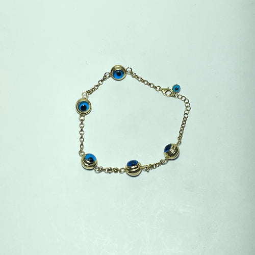 Bracelet Bracelet œil de protection en or jaune 14 carats 6,30 g 58 Facettes 250388