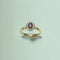 Bague 60 Bague marguerite rubis et diamants en or jaune 18 carats 58 Facettes 250390