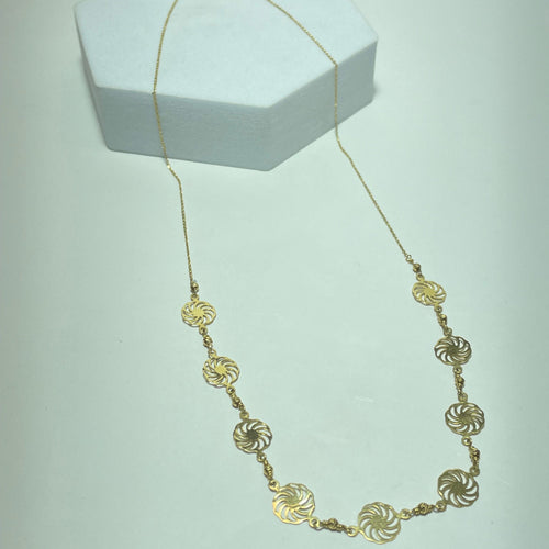 Collier Collier à motifs circulaires ajourés en or jaune 18 carats 2,31 g 58 Facettes 250275