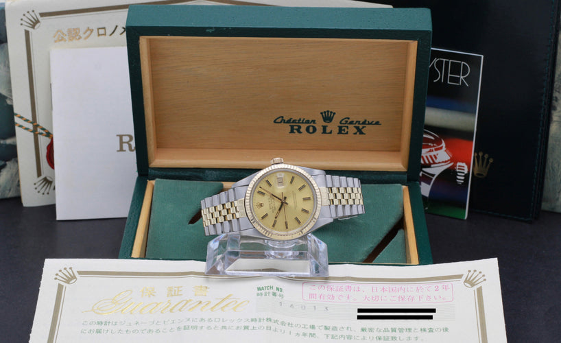 Montre Rolex Datejust 16013 - Montre automatique 36 mm (1983) avec boîte et papiers 58 Facettes ROL/DJ1/1194