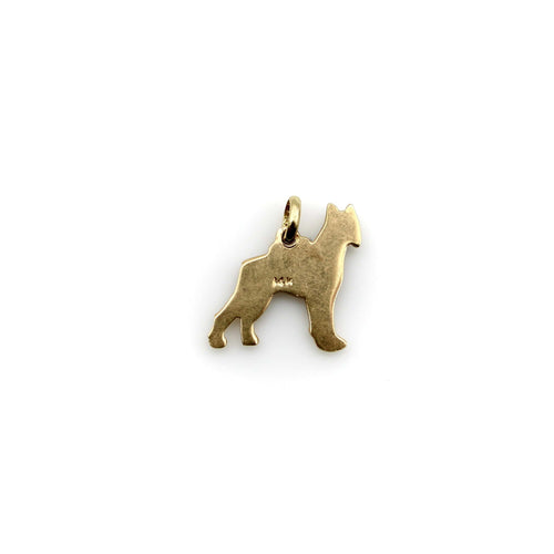 Pendentif Pendentif vintage - Charm boxer en or jaune 14K émaillé 58 Facettes