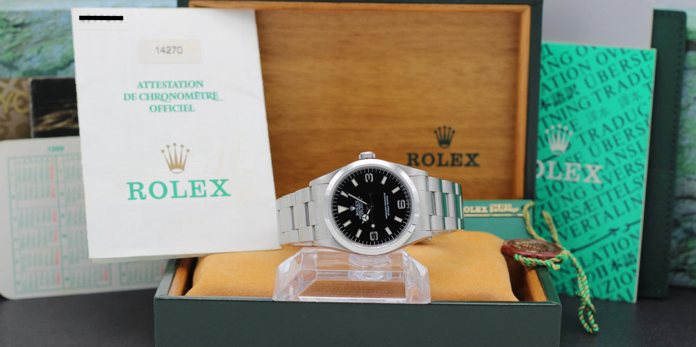 Montre Rolex Explorer - Montre automatique réf. 14270 en acier (1999) 58 Facettes ROL/EXP/048