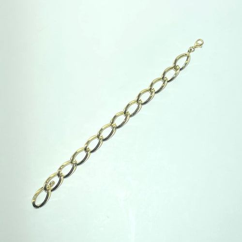 Bracelet Bracelet maille ovale large en or jaune 14 carats 7,80 g 58 Facettes 260006