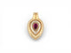Pendentif Poiray - Pendentif vintage en or jaune 18k et pierre rose 58 Facettes 272210