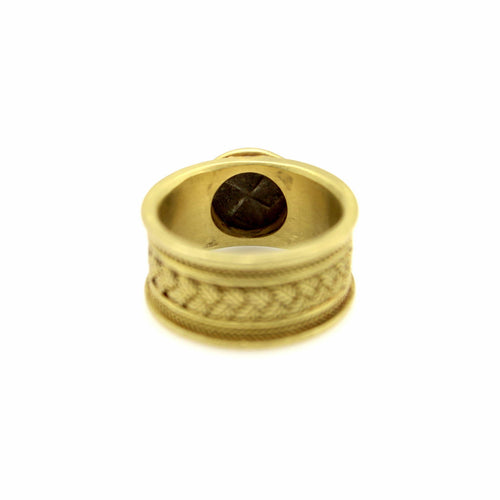 Bague Bague vintage en or 22k à filigrane avec pièce ancienne en argent 58 Facettes A2001F