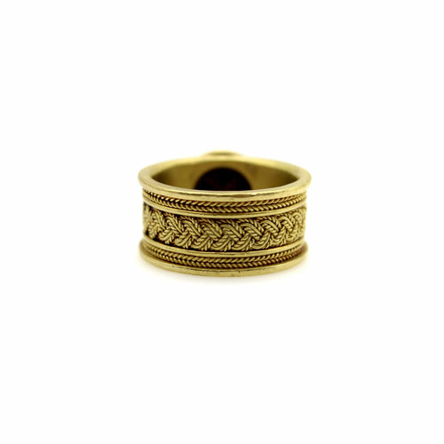 Bague Bague vintage en or 22k à filigrane avec pièce ancienne en argent 58 Facettes A2001F