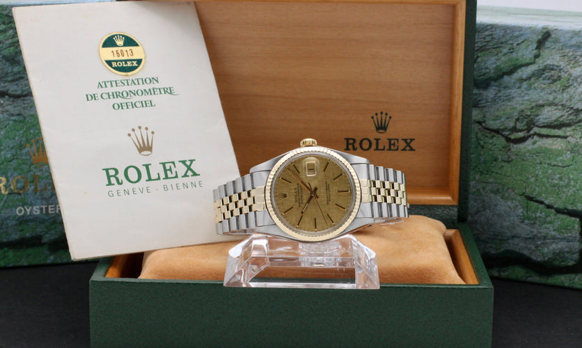 Montre Rolex Datejust 16013 - Montre automatique 36 mm, cadran lin, boîte et papiers (1978) 58 Facettes ROL/DJ1/1219