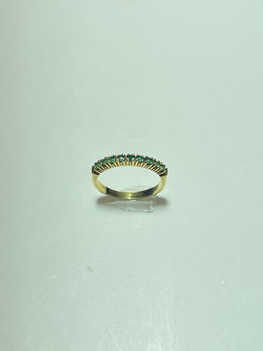 Bague 53.5 Bague en or jaune 18 carats à pierres vertes facettées 58 Facettes 260029