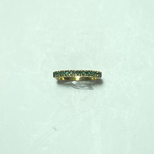 Bague 53.5 Bague en or jaune 18 carats à pierres vertes facettées 58 Facettes 260029
