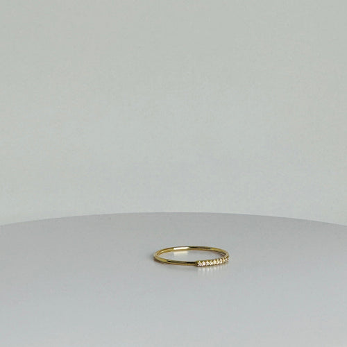 Bague Bague vintage en or jaune 14 ct et diamants 58 Facettes 2502035