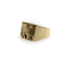 Bague Bague chevalière vintage Lamassu en or jaune 18 carats 58 Facettes A2001U