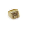 Bague Bague chevalière vintage Lamassu en or jaune 18 carats 58 Facettes A2001U