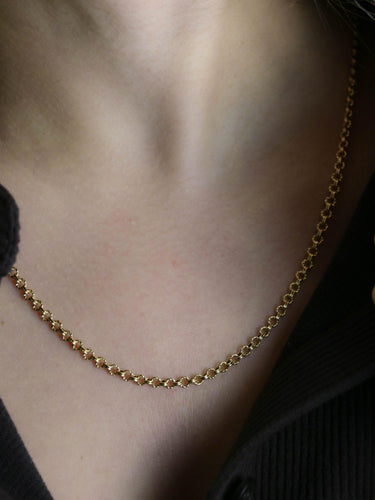 Collier Collier chaîne ancienne en or jaune 18k 58 Facettes 1215.4