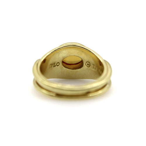 Bague 52 Tiffany & Co. - Bague crossover vintage en or jaune 18K et citrine 58 Facettes A2001V