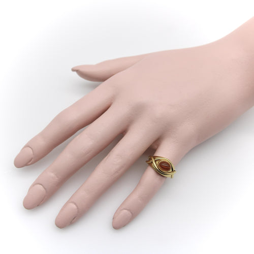 Bague 52 Tiffany & Co. - Bague crossover vintage en or jaune 18K et citrine 58 Facettes A2001V