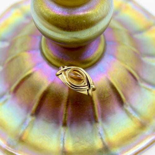 Bague 52 Tiffany & Co. - Bague crossover vintage en or jaune 18K et citrine 58 Facettes A2001V