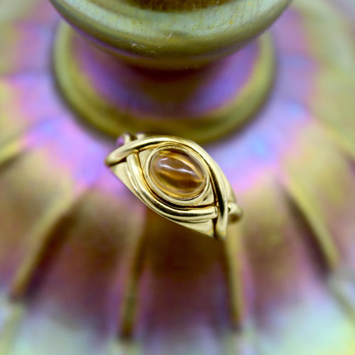 Bague 52 Tiffany & Co. - Bague crossover vintage en or jaune 18K et citrine 58 Facettes A2001V