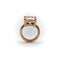 Bague Bague vintage en or rose 14k avec morganite taille émeraude 58 Facettes A2001X