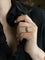 Bague 54 Bague pont en or jaune 18 carats et diamants taille rose 58 Facettes 973