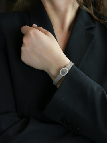 Montre André Col - Montre à secret en or blanc 18 carats et diamants 58 Facettes 1126.5
