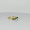 Bague Bague vintage chevron en or jaune 14 carats et émeraudes vertes 58 Facettes 2505008