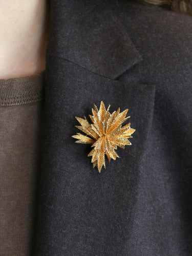 Broche OJ Perrin - Broche étoile en or jaune 18 carats 58 Facettes 1126.3