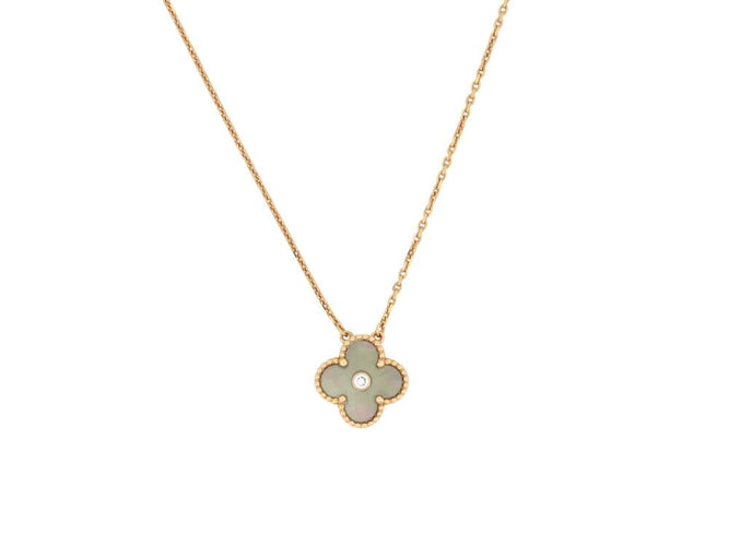 Collier Van Cleef & Arpels Vintage Alhambra - Collier en or rose 18k et nacre 58 Facettes 267151